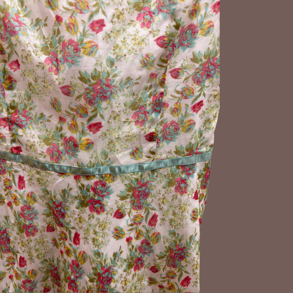 Shoshanna Midi Dress | Floral Ribbon Detail | Size 6 | Vintage - Picture 4 of 7